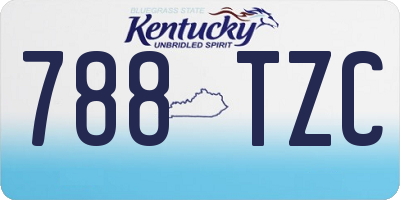 KY license plate 788TZC