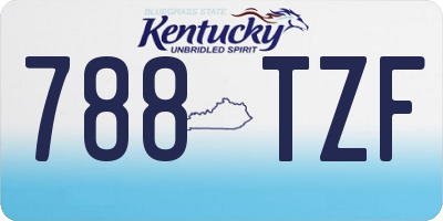 KY license plate 788TZF