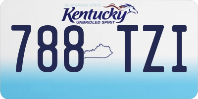 KY license plate 788TZI