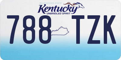 KY license plate 788TZK
