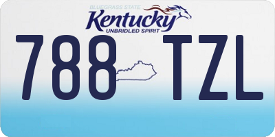 KY license plate 788TZL