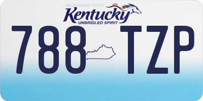 KY license plate 788TZP