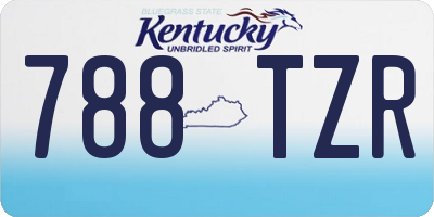 KY license plate 788TZR