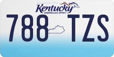 KY license plate 788TZS