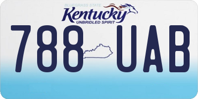 KY license plate 788UAB