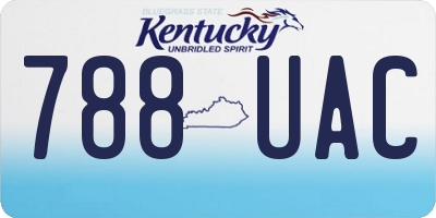KY license plate 788UAC