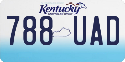 KY license plate 788UAD