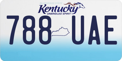 KY license plate 788UAE