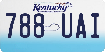 KY license plate 788UAI