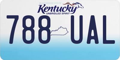 KY license plate 788UAL