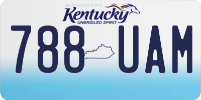 KY license plate 788UAM