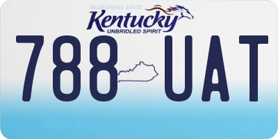 KY license plate 788UAT