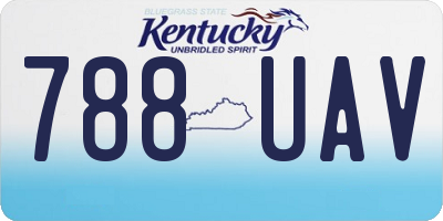 KY license plate 788UAV