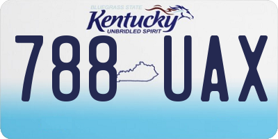 KY license plate 788UAX
