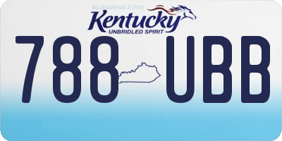 KY license plate 788UBB