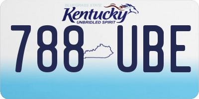 KY license plate 788UBE
