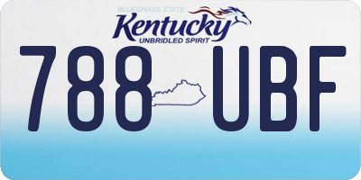 KY license plate 788UBF