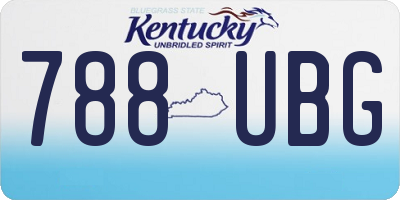 KY license plate 788UBG