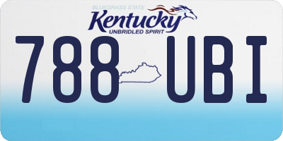 KY license plate 788UBI