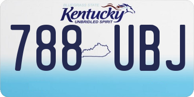 KY license plate 788UBJ