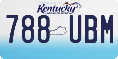 KY license plate 788UBM