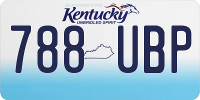 KY license plate 788UBP