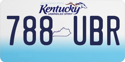 KY license plate 788UBR