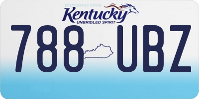 KY license plate 788UBZ