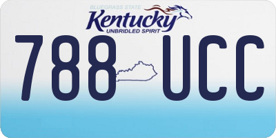 KY license plate 788UCC
