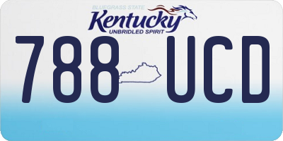 KY license plate 788UCD