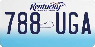 KY license plate 788UGA