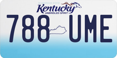 KY license plate 788UME