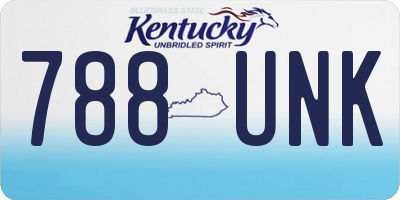 KY license plate 788UNK