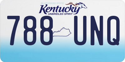 KY license plate 788UNQ