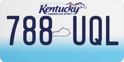KY license plate 788UQL