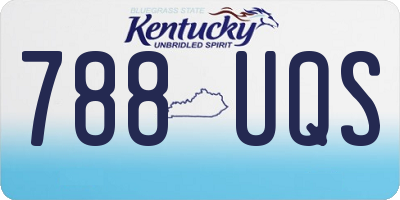 KY license plate 788UQS