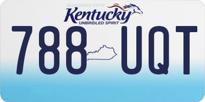 KY license plate 788UQT