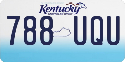 KY license plate 788UQU