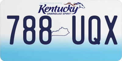 KY license plate 788UQX