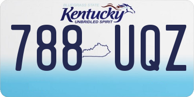 KY license plate 788UQZ