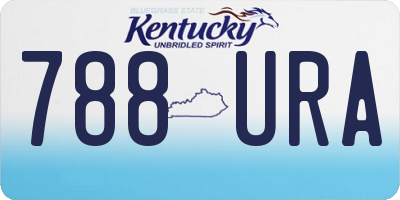 KY license plate 788URA