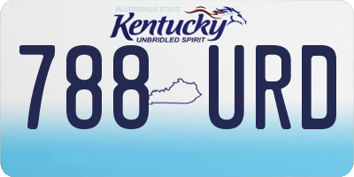 KY license plate 788URD