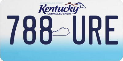 KY license plate 788URE