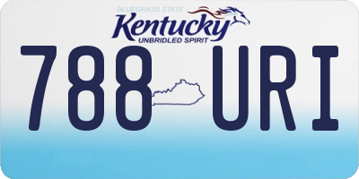 KY license plate 788URI