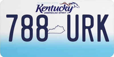 KY license plate 788URK