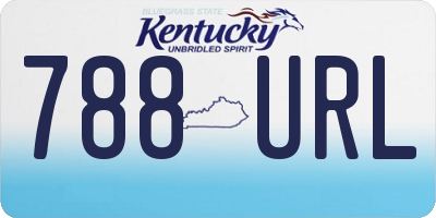 KY license plate 788URL