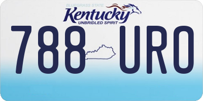 KY license plate 788URO