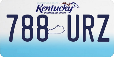 KY license plate 788URZ