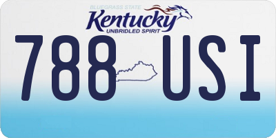 KY license plate 788USI