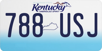 KY license plate 788USJ